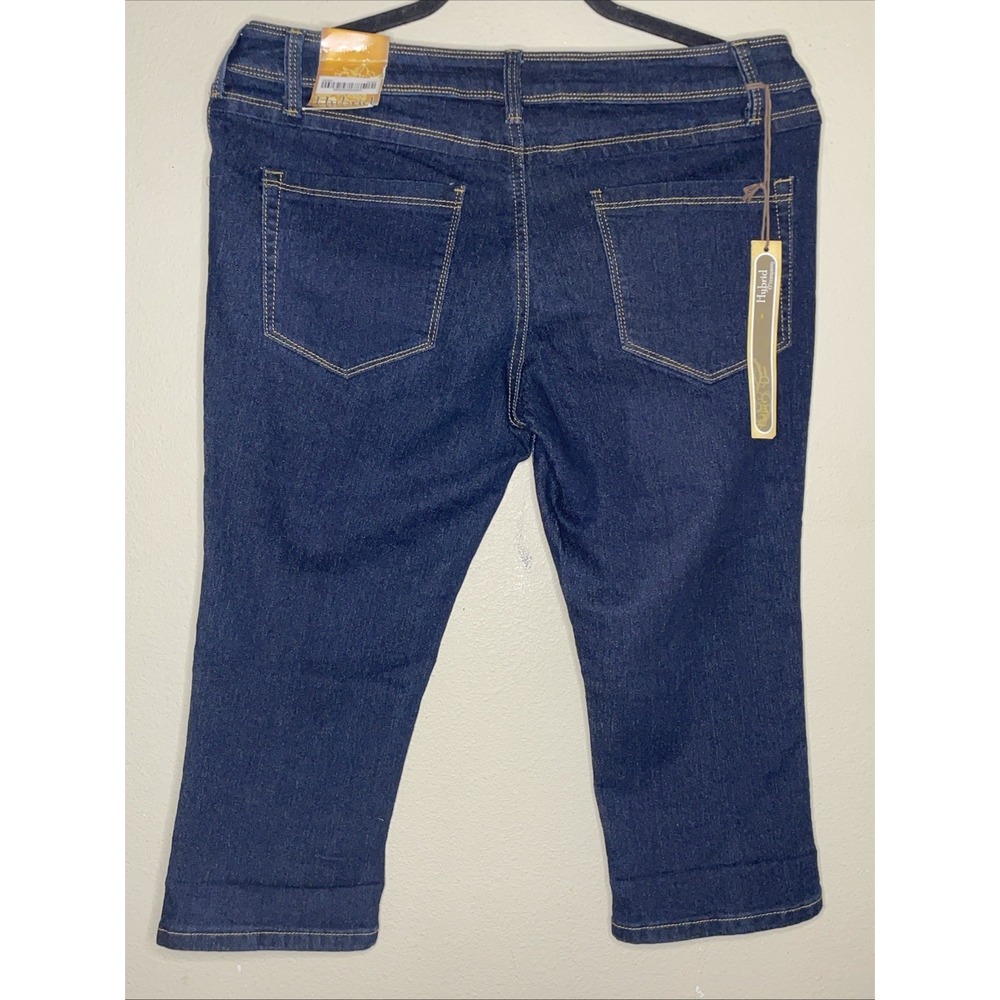 Hybrid & Company NWT Women's Indigo Stretch Capri Jeans Size 9 Mid Rise - Picture 3 of 9